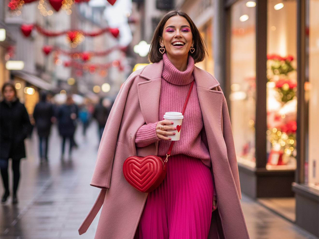 Open designer pieces for Valentine's Day in red and pink